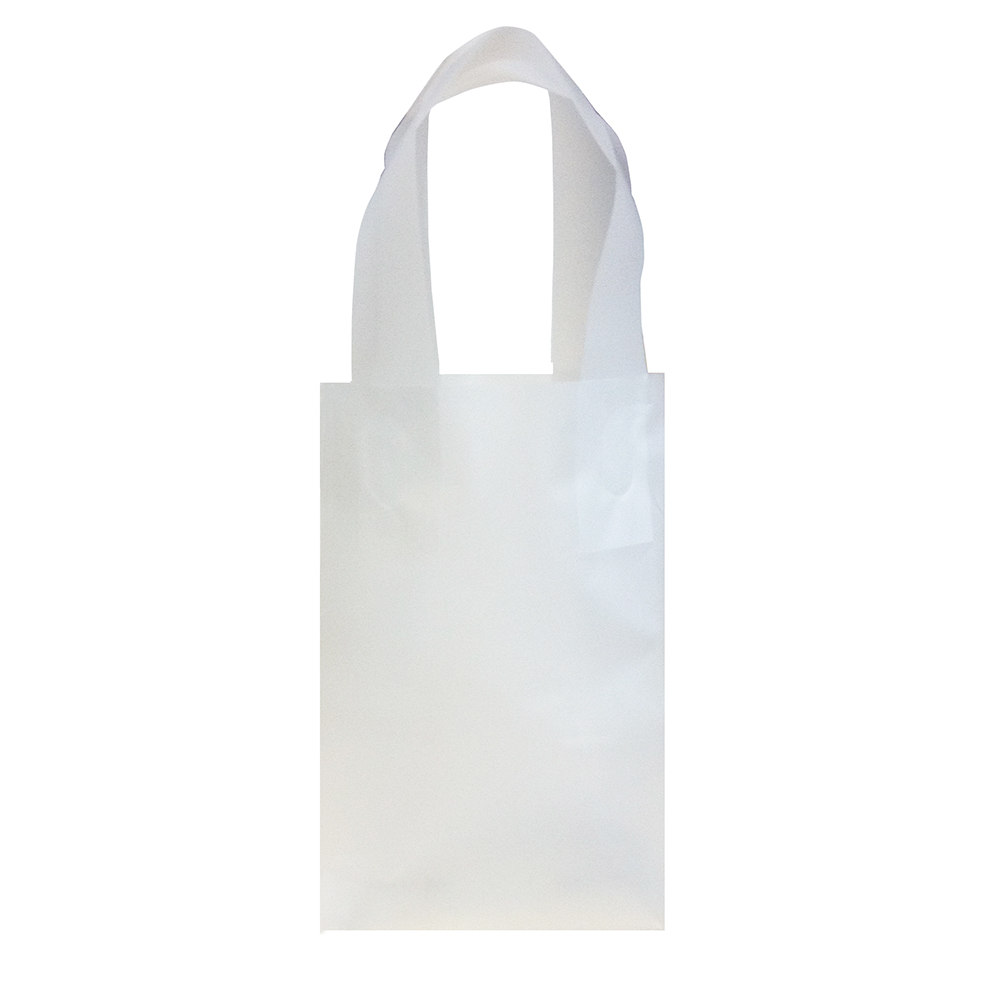 Small, Clear, Frosted Shopping Bag