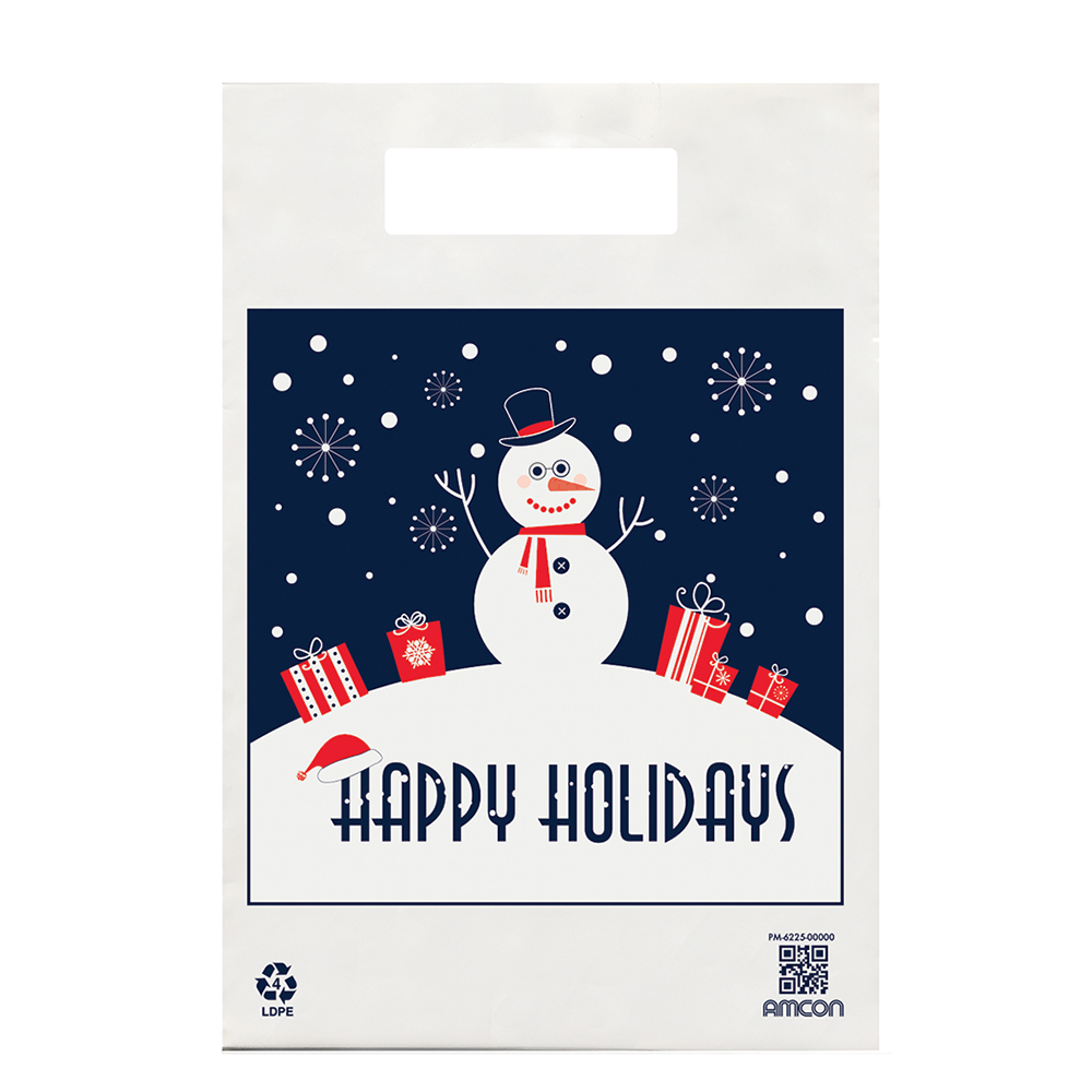 Happy Holidays Snowman Supply Bag