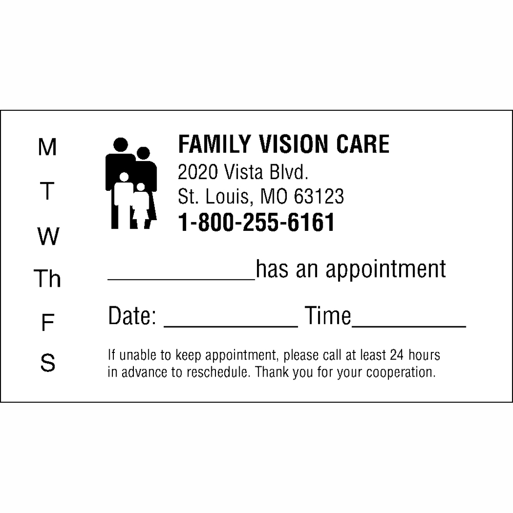 Appointment Reminder Cards