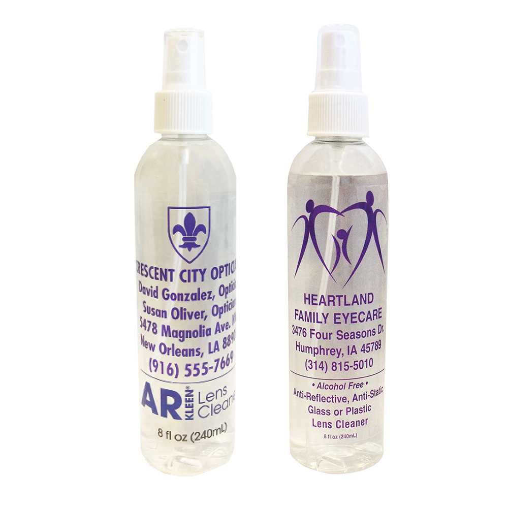 AR Kleen Lens Cleaner 8oz spray bottle - Personalized