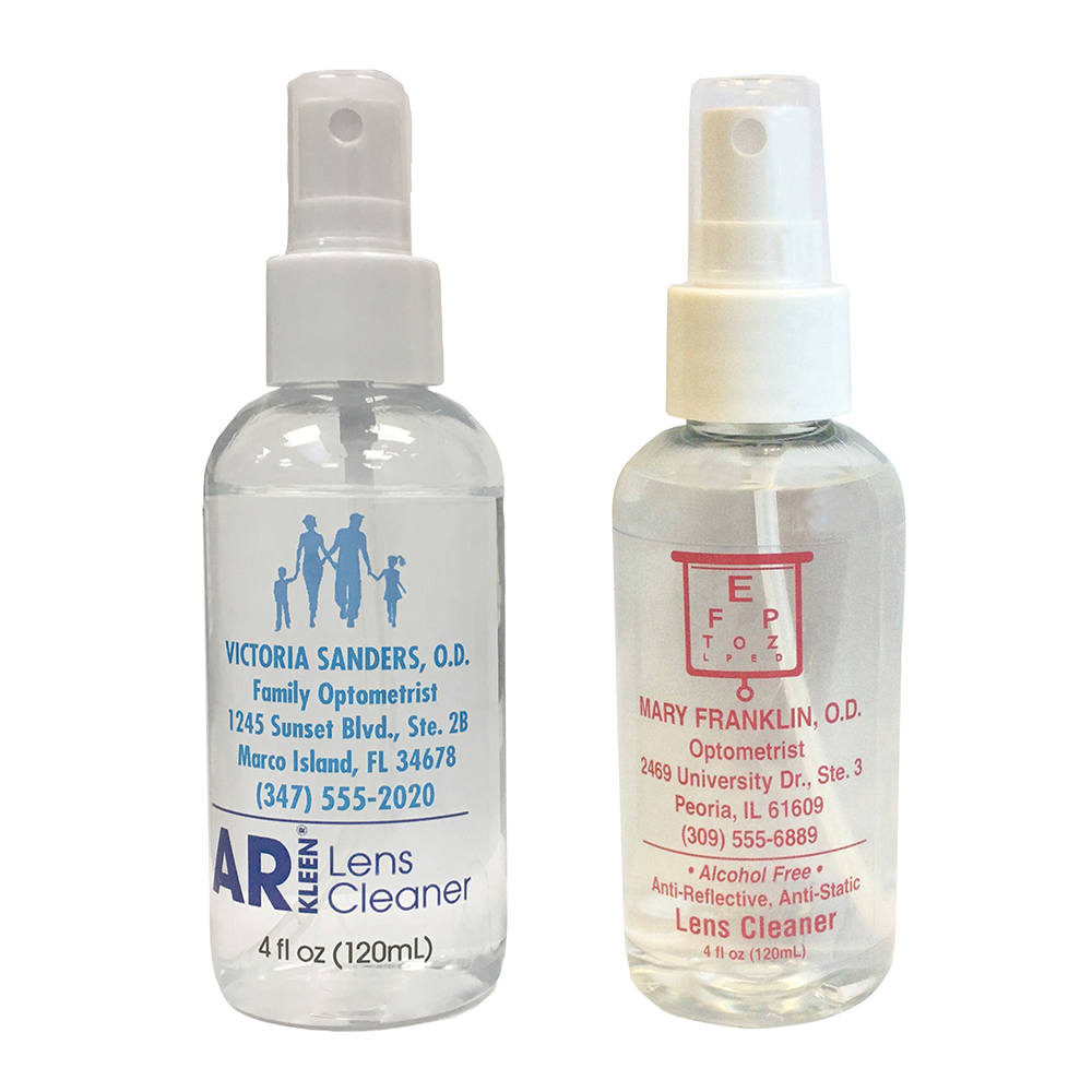 AR Kleen Lens Cleaner 4oz spray bottle - Personalized