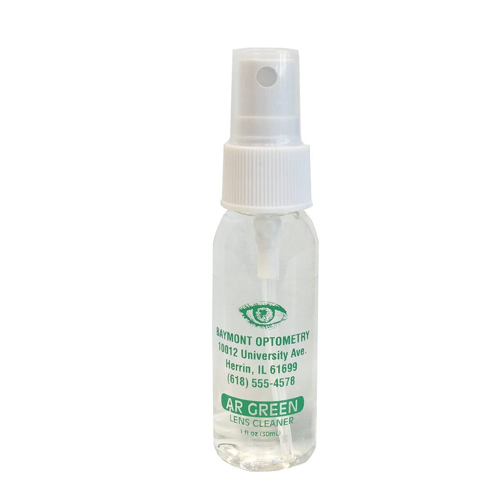 AR Green Lens Cleaner 1oz spray bottle - Personalized
