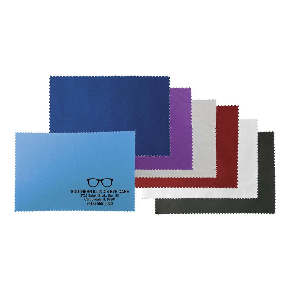 Imprinted Standard Silky Microfiber Cloths- 4" x 6"