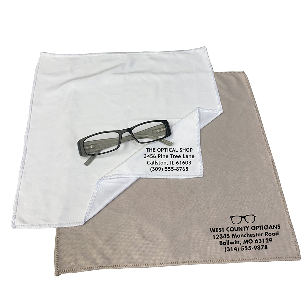 Brushed Lab Cloths with Sewn Edge - Personalized