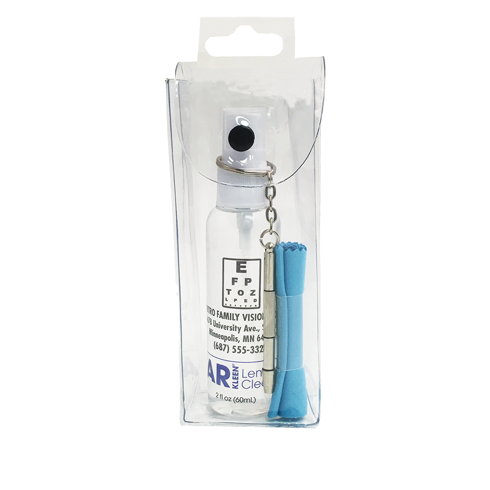 AR Kleen 2oz Pegable Pouch Eyeglass Care Kit