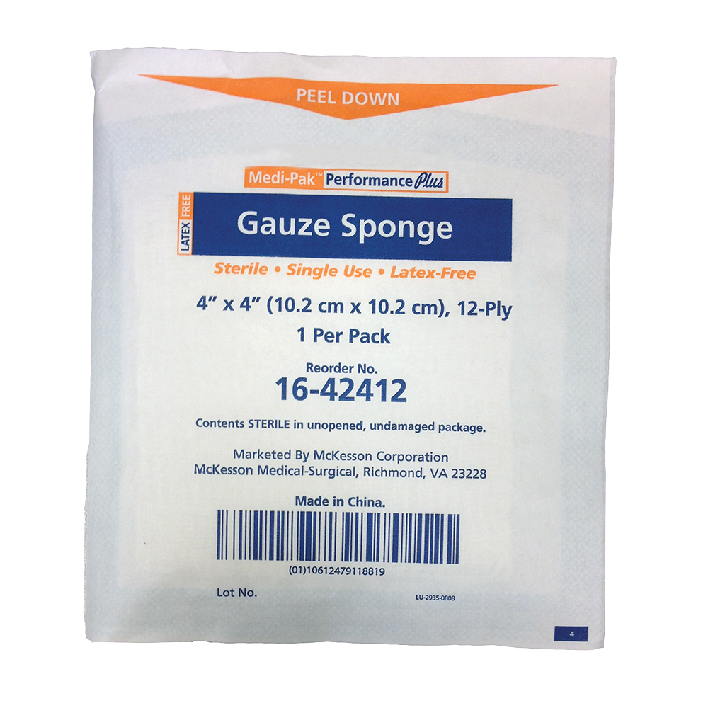 Gauze Pads/Sponges - Sterile 4" x 4"