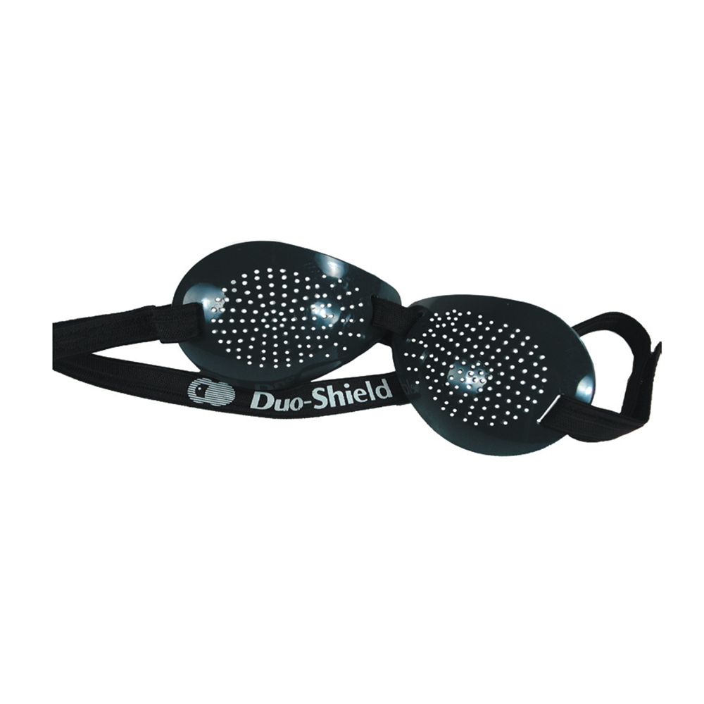 Duo-Shield, Blue Polycarbonate Pinhole Design with Foam Lining