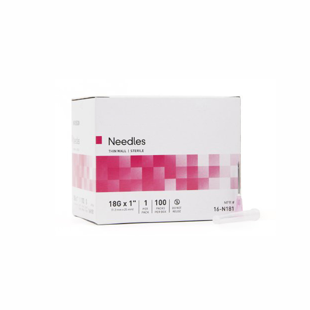 Hypodermic Surgical Needles 18G x 1"