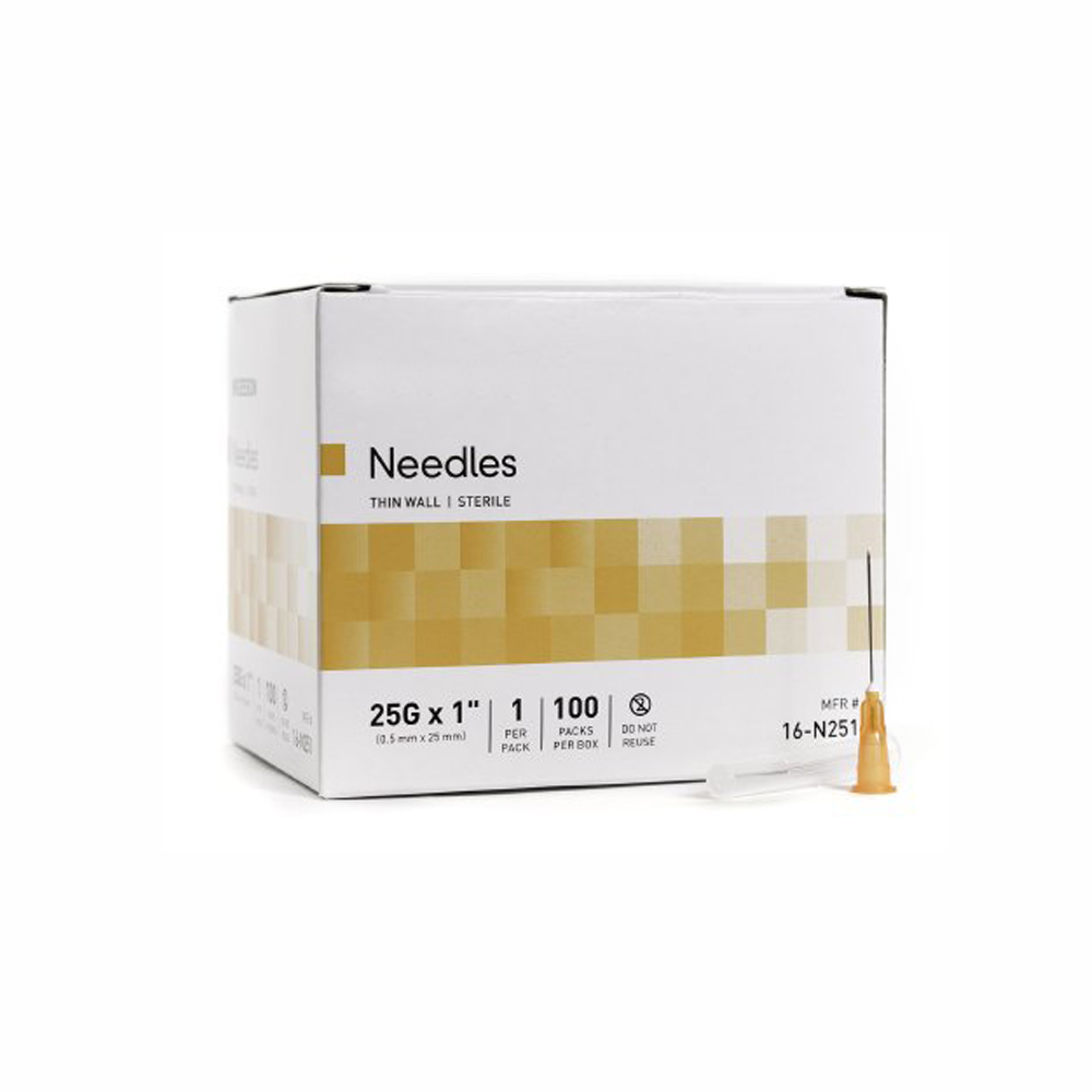 Hypodermic Surgical Needles 25G x 1