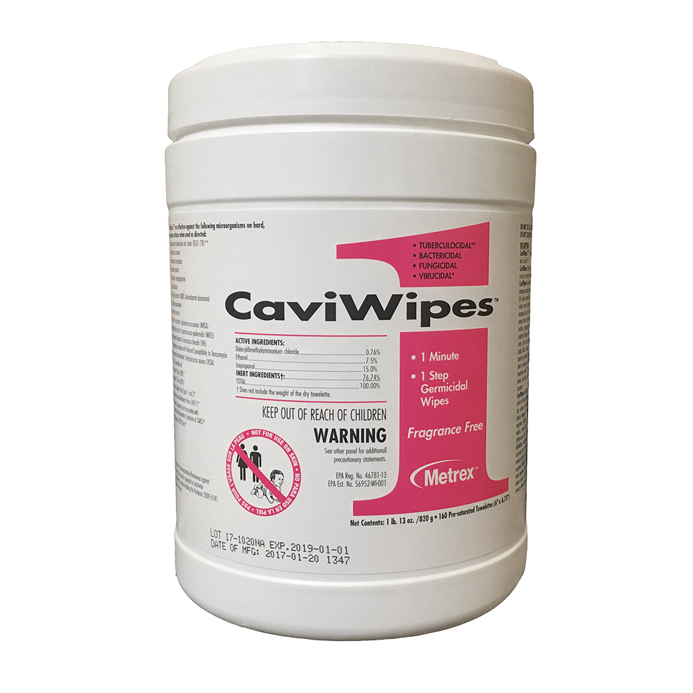 CaviWipes1 Cleaner & Surface Disinfectant - Regular Size