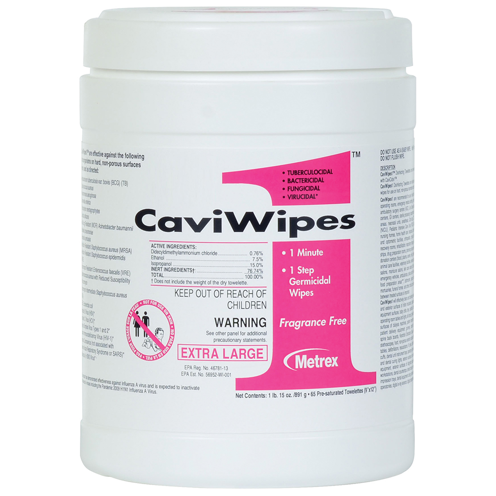 CaviWipes1 Cleaner & Surface Disinfectant - XL Size