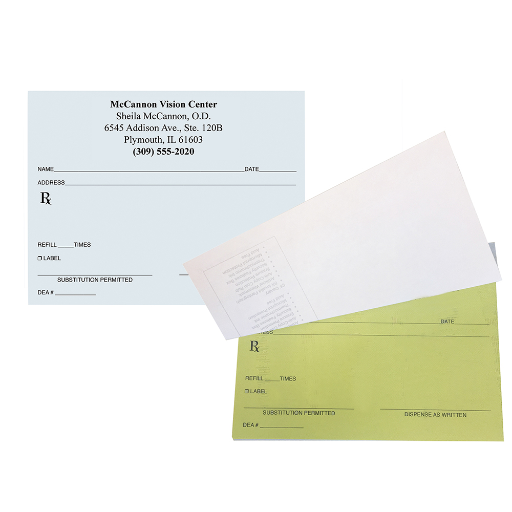 High Security TWO PART Prescription Pads