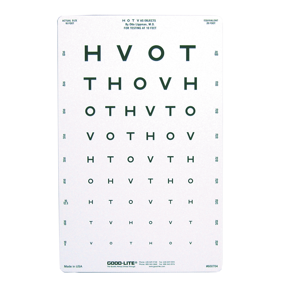 HOTV Eye Chart - 10' Distance