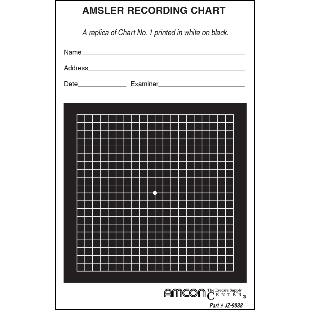 Reversed Grid Amsler Recording Pad