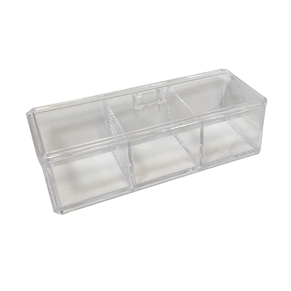 3 Compartment Stackable Box with Lid