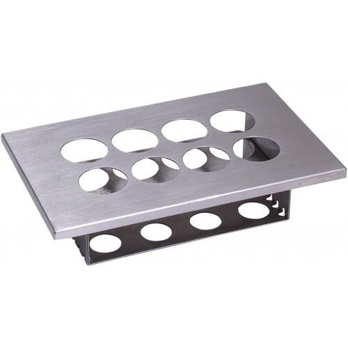 Contact lens rack with eight vials
