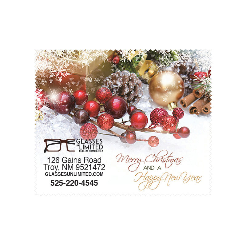 Purity™ Holiday Imprinted Lens Cleaning Cloths