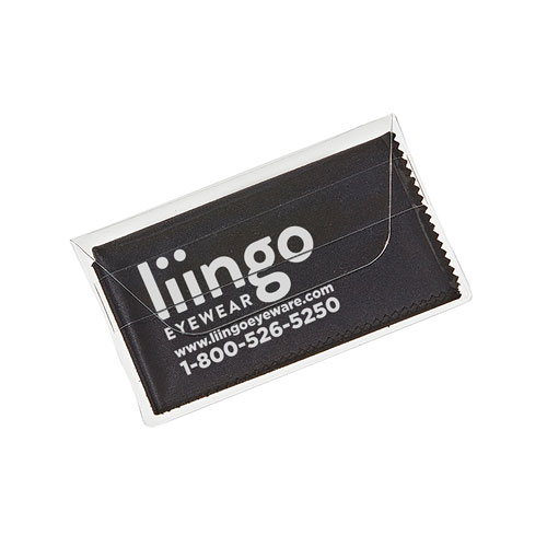 Purity™ Imprinted Microfiber Cloth In Clear Pouch (Standard Ink)