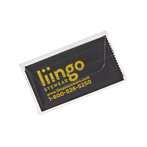 Purity™ Imprinted Chamois Cloth In Clear Pouch (Metallic Ink)