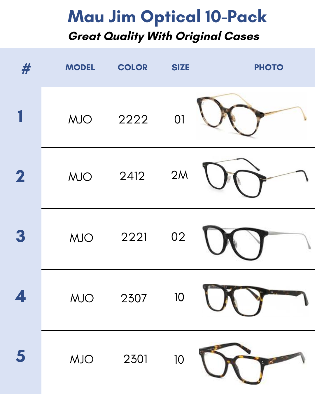 Maui Jim Optical 10-Pack