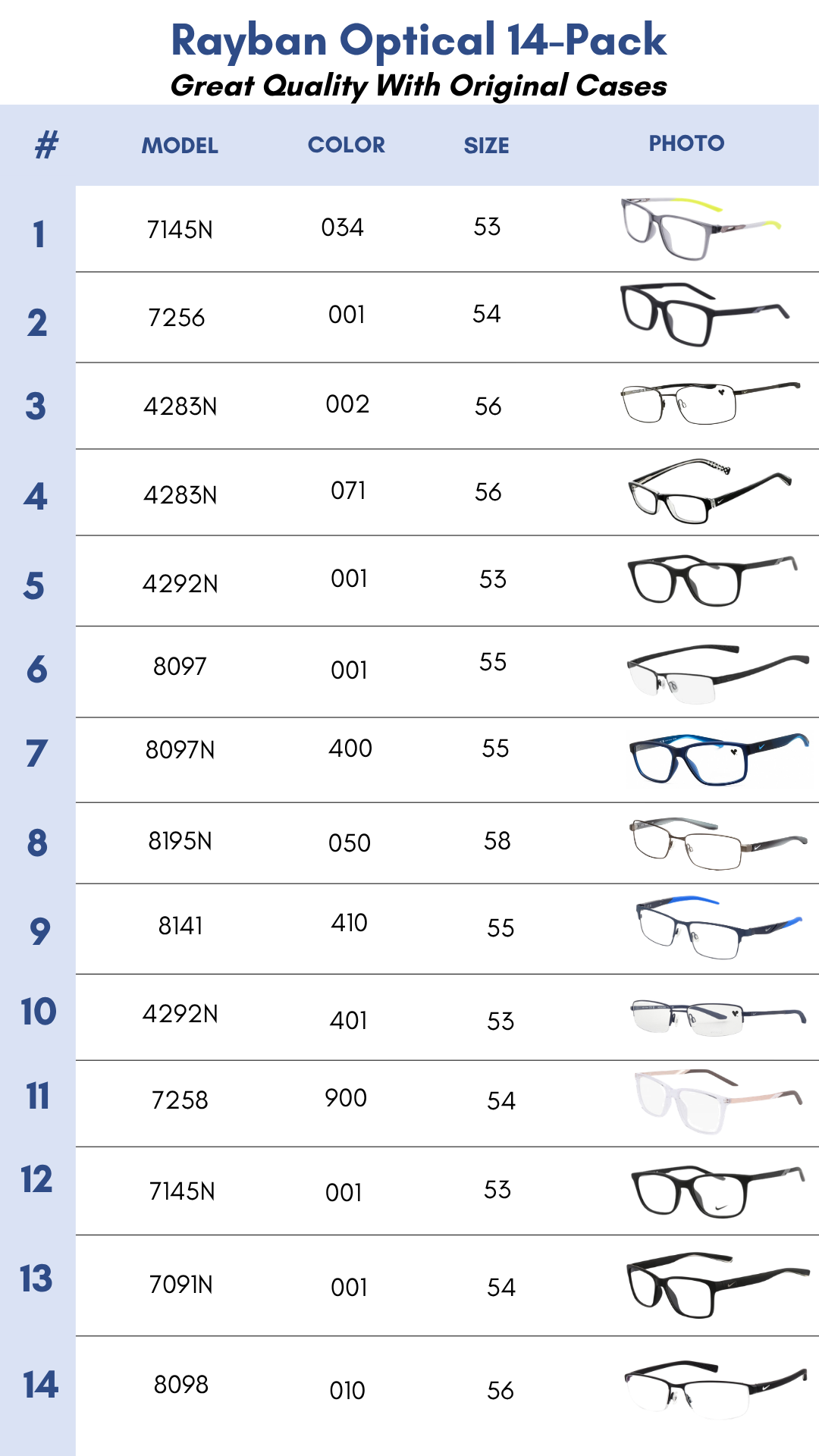 Nike Optical 14-Pack