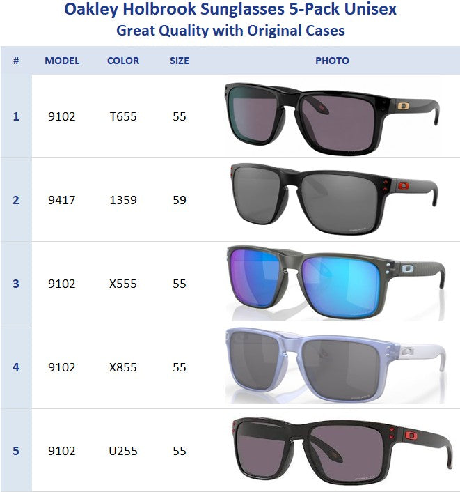 Oakley Holbrook Sunglasses 5-Pack