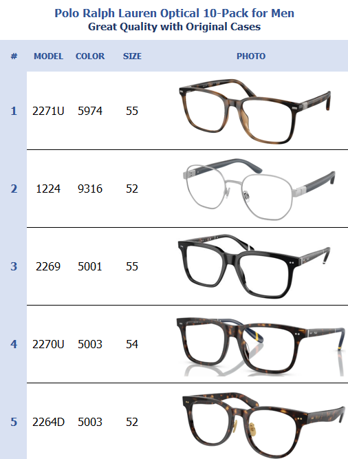 Polo Ralph Lauren Optical 10-Pack for Men