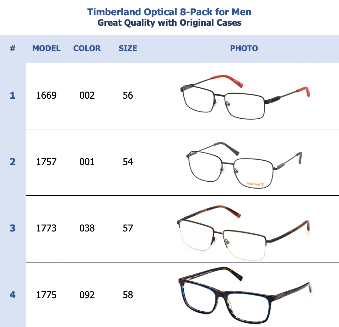 Timberland Optical 8-Pack for Men