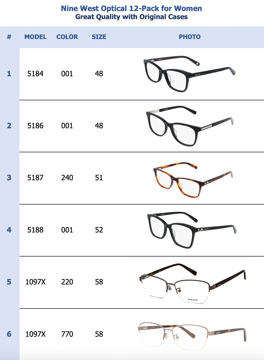 Nine West Optical 12-Pack for Women
