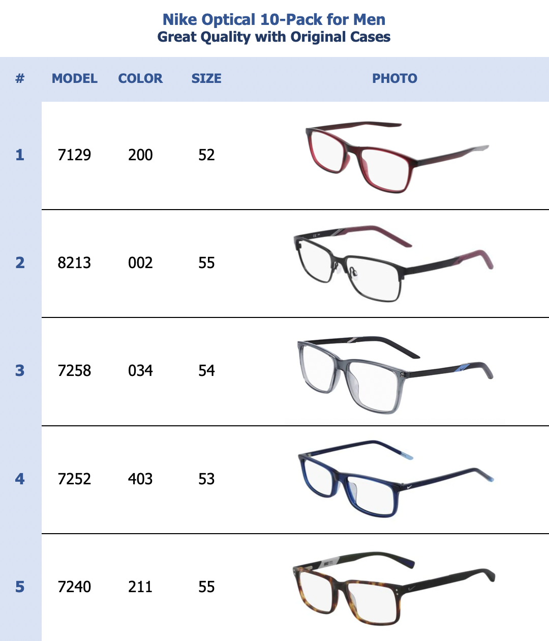 Nike Optical 10-Pack for Men