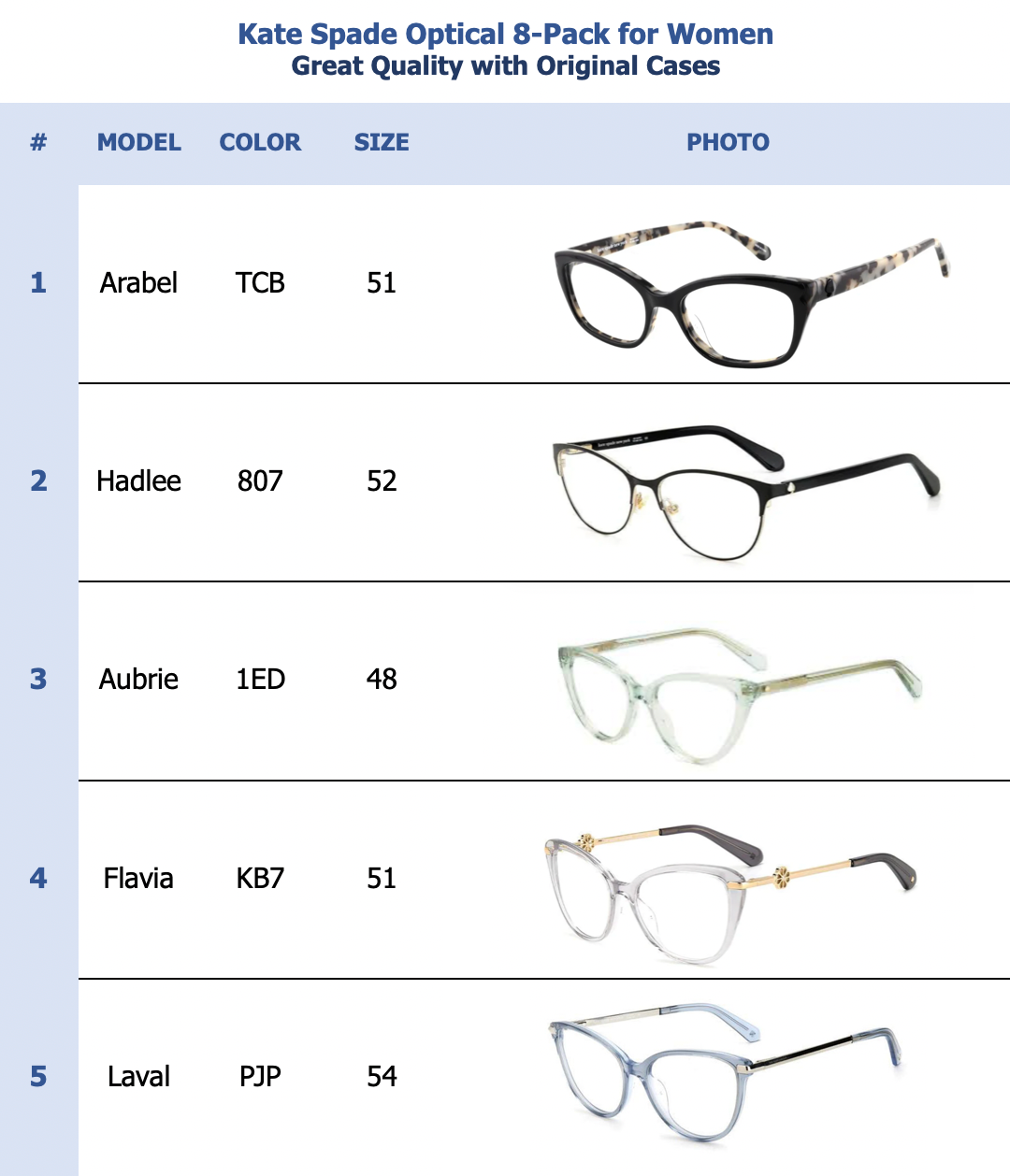 Kate Spade Optical 8-Pack for Women