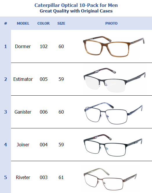 Caterpillar Optical 10-Pack for Men