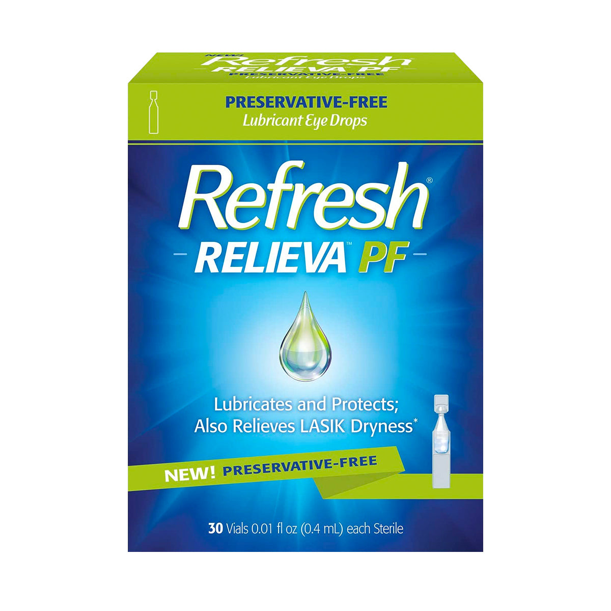 Refresh Relieva Preservative-Free Lubricant Eye Drops (30 Single-Use Vials)