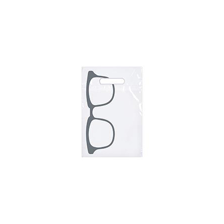 IMPRINTED Vertical-Glasses Plastic Bags (100 per box/500 pc. minimum for imprint)