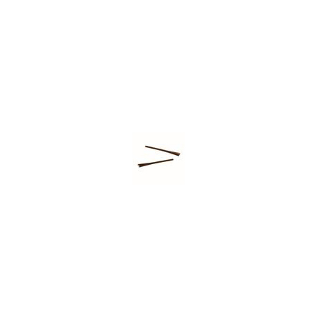1.4mm Brown Silicone over Plastic Temple Tip (pack of 8 pairs)